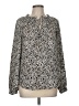 A New Day 100% Polyester Animal Print Silver Long Sleeve Blouse Size M - photo 1