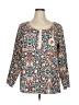 Shein Curve 100% Polyester Blue Long Sleeve Henley Size 1X - photo 1