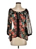 World Market 100% Polyester Black 3/4 Sleeve Blouse Size S - photo 1