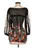 World Market 100% Polyester Black 3/4 Sleeve Blouse Size S - photo 2