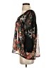 World Market 100% Polyester Black 3/4 Sleeve Blouse Size S - photo 5