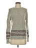 Theory Stripes Silver Pullover Sweater Size 00 - photo 1