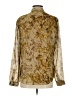 Coldwater Creek 100% Polyester Floral Gold Long Sleeve Blouse Size S - photo 2
