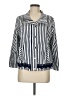 Chico's Stripes Blue Blazer Size Med (1) - photo 1