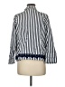Chico's Stripes Blue Blazer Size Med (1) - photo 2
