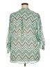 Bongo Plus Chevron-herringbone Teal 3/4 Sleeve Blouse Size 2X - photo 2