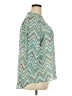 Bongo Plus Chevron-herringbone Teal 3/4 Sleeve Blouse Size 2X - photo 4