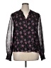 Koko + Mason 100% Polyester Black Long Sleeve Blouse Size XL - photo 1