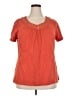Studio Works 100% Cotton Orange Short Sleeve Blouse Size 2X - photo 1