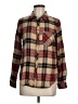 Maurices Plaid Brown Long Sleeve Button-Down Shirt Size M - photo 1