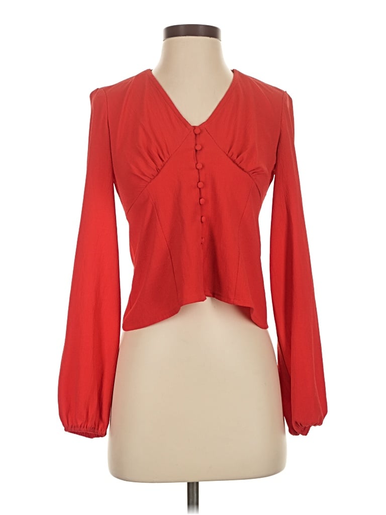 Pre-owned Vero Moda Long Sleeve Blouse In Red