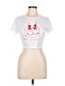Shein White Short Sleeve T-Shirt Size L - photo 1