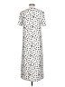 Assorted Brands Polka Dots White Silver Casual Dress Size 10 - photo 2