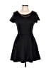 Beware! Solid Black Casual Dress Size L - photo 1