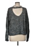 Don't Ask Why Metallic Gray Pullover Sweater One size - photo 1