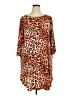 emerald Animal Print Brown Casual Dress Size 1X - photo 1