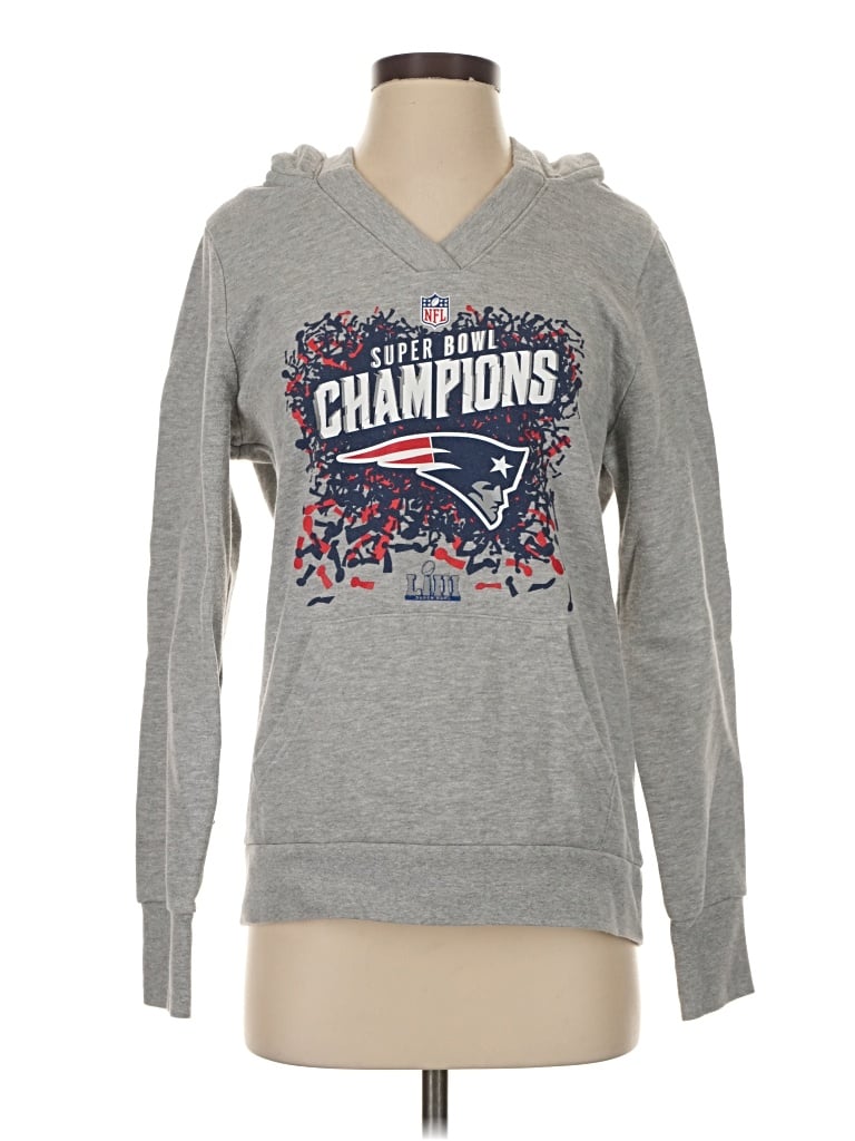 Pre-owned Fanatics Pullover Hoodie In Gray