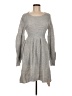Emery Rose 100% Polyester Chevron-herringbone Gray Casual Dress Size M - photo 1