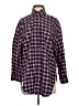 Zara Plaid Purple Long Sleeve Button-Down Shirt Size XS - photo 1