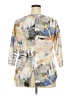 Cubism Graphic Ivory 3/4 Sleeve Blouse Size XXL - photo 2