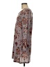 Just Be... Floral Gray Burgundy Casual Dress Size M - photo 5