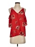 Blue Rain Red Short Sleeve Blouse Size XS - photo 1