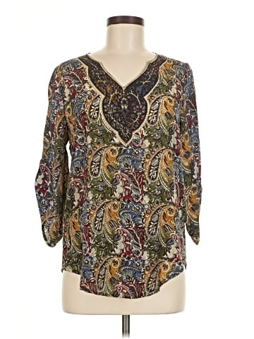 Tolani 3/4 Sleeve Silk Top (view 1)