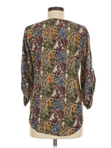 Tolani 3/4 Sleeve Silk Top (view 2)