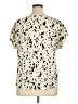 Shein Curve 100% Polyester Animal Print Ivory Short Sleeve Blouse Size 0X - photo 2