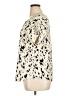 Shein Curve 100% Polyester Animal Print Ivory Short Sleeve Blouse Size 0X - photo 5