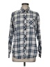 Blue Mountain 100% Cotton Plaid Blue Long Sleeve Button-Down Shirt Size M - photo 1