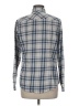 Blue Mountain 100% Cotton Plaid Blue Long Sleeve Button-Down Shirt Size M - photo 2