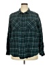 dip 100% Cotton Plaid Teal Long Sleeve Button-Down Shirt Size 2X - photo 1