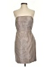 J.Crew 100% Silk Metallic Gray Cocktail Dress Size 10 (petite) - photo 1