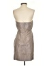 J.Crew 100% Silk Metallic Gray Cocktail Dress Size 10 (petite) - photo 2