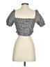Shein 100% Polyester Silver 3/4 Sleeve Blouse Size 2 - photo 2