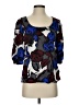 Trina Turk 100% Silk Floral Multi Color Black Blouse Size S - photo 1
