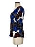 Trina Turk 100% Silk Floral Multi Color Black Blouse Size S - photo 5