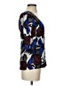 Trina Turk 100% Silk Floral Multi Color Black Blouse Size S - photo 4