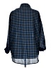 Shein Curve Houndstooth Blue 3/4 Sleeve Blouse Size 12 - photo 2