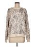 Saltwater LUXE Animal Print Tan Pullover Sweater Size M - photo 1