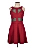 Deb Color Block Burgundy Cocktail Dress Size L - photo 1