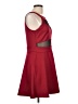 Deb Color Block Burgundy Cocktail Dress Size L - photo 4