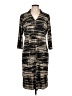 Max Studio 100% Polyester Graphic Black Casual Dress Size L - photo 1