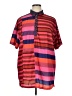 Unbranded 100% Polyester Color Block Red Short Sleeve Blouse Size XL - photo 1