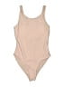 Shein Solid Tan One Piece Swimsuit Size 4 - photo 1