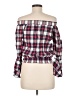 Love Notes 100% Cotton Red Long Sleeve Blouse Size M - photo 2