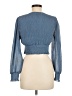 Storia 100% Polyester Blue Long Sleeve Blouse Size M - photo 2
