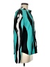 Shein Color Block Teal Long Sleeve Blouse Size 6 - photo 4