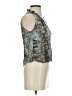 Pharaoh 100% Viscose Silver Sleeveless Blouse Size XS (0) - photo 4